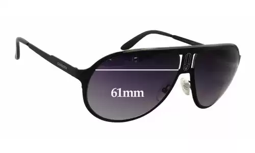 Sunglass Fix Replacement Lenses for Carrera Champion/MT - 61mm Wide Carrera Champion/MT Replacement Lenses 61mm wide