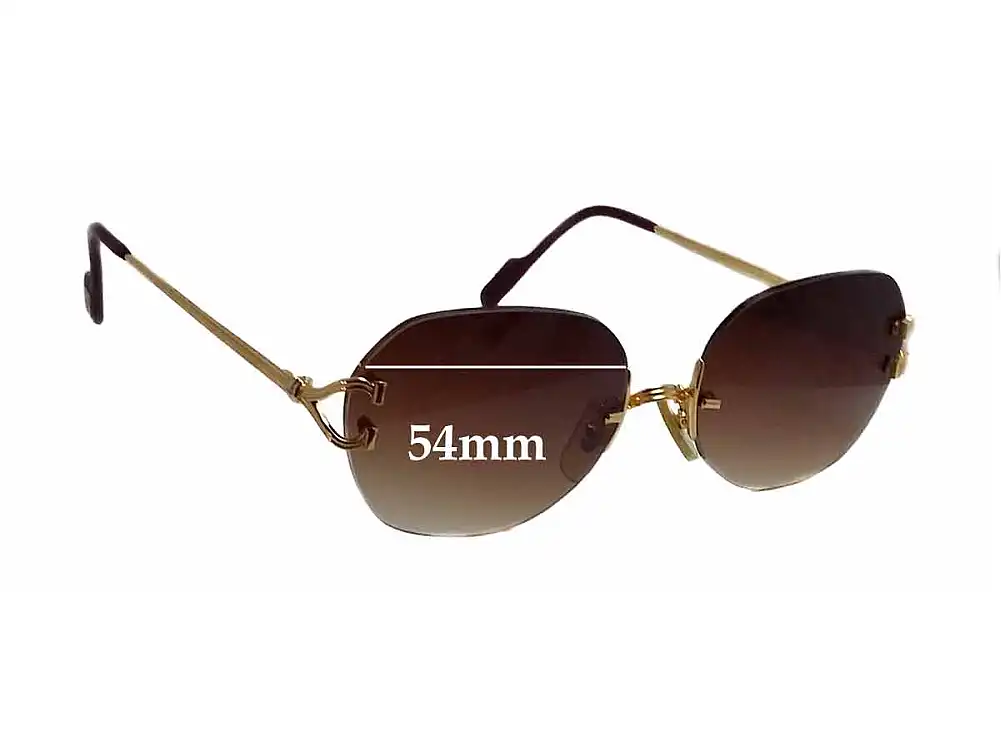 Sunglass Fix Replacement Lenses for Cartier 2483083 - 54mm Wide Sunglass Fix Replacement Lenses for Cartier 2483083 - 54mm Wide