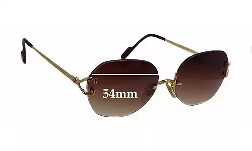 Sunglass Fix Replacement Lenses for Cartier 2483083 - 54mm Wide Cartier 2483083 Replacement Lenses 54mm wide