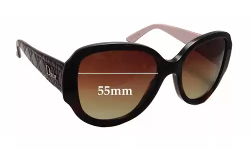 Christian Dior Lady In Dior 1 Replacement Lenses 55mm Christian Dior Lady In Dior 1 Sunglass Replacement Lenses - 55mm Wide
