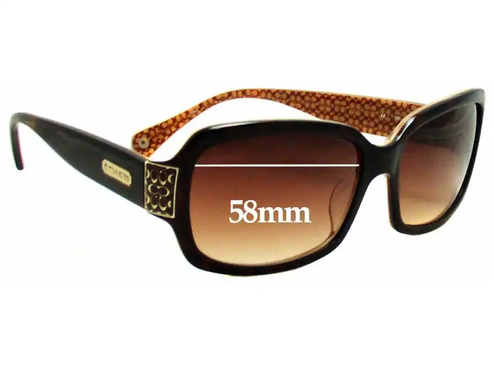Sunglass Fix Replacement Lenses for Coach S814 Amelia - 58mm Wide Sunglass Fix Replacement Lenses for Coach S814 Amelia - 58mm Wide