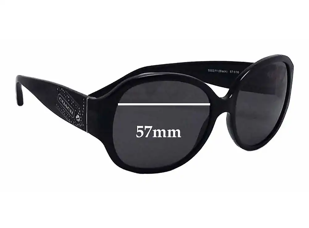 Sunglass Fix Replacement Lenses for Coach HC8037B Angeline - 57mm Wide Sunglass Fix Replacement Lenses for Coach HC8037B Angeline - 57mm Wide