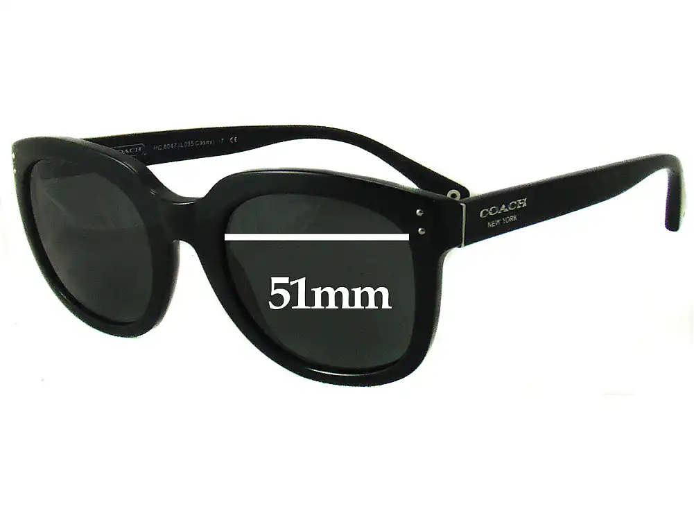 Sunglass Fix Replacement Lenses for Coach HC8047 Casey - 51mm Wide Sunglass Fix Replacement Lenses for Coach HC8047 Casey - 51mm Wide