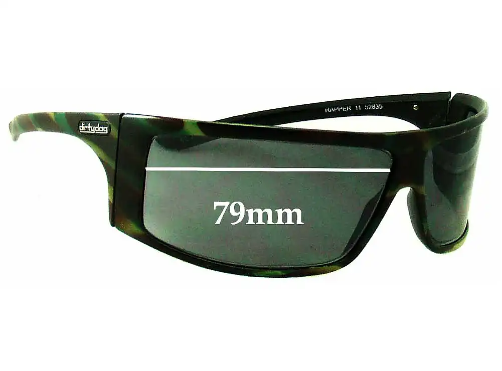 Sunglass Fix Replacement Lenses for Dirty Dog Rapper - 79mm Wide Sunglass Fix Replacement Lenses for Dirty Dog Rapper - 79mm Wide
