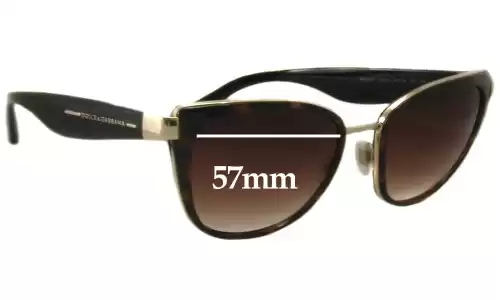 Sunglass Fix Replacement Lenses for Dolce & Gabbana DG2107 - 57mm Wide Sunglass Fix Replacement Lenses for Dolce & Gabbana DG2107 - 57mm Wide