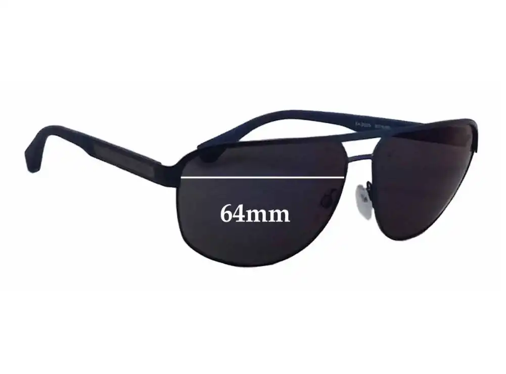 Sunglass Fix Replacement Lenses for Emporio Armani EA2025 - 64mm Wide Sunglass Fix Replacement Lenses for Emporio Armani EA2025 - 64mm Wide