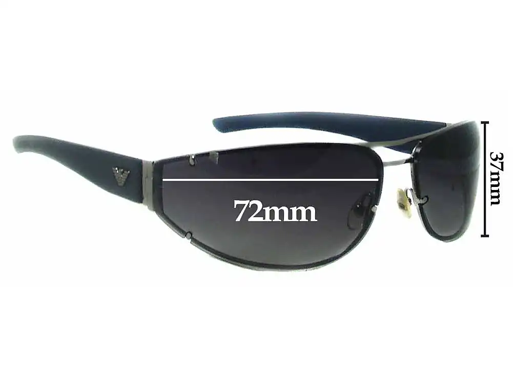 Sunglass Fix Replacement Lenses for Emporio Armani Unknown Model - 72mm Wide Sunglass Fix Replacement Lenses for Emporio Armani Unknown Model - 72mm Wide