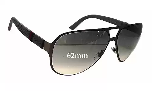 Sunglass Fix Replacement Lenses for Gucci GG2252/S - 62mm Wide Sunglass Fix Replacement Lenses for Gucci GG2252/S - 62mm Wide