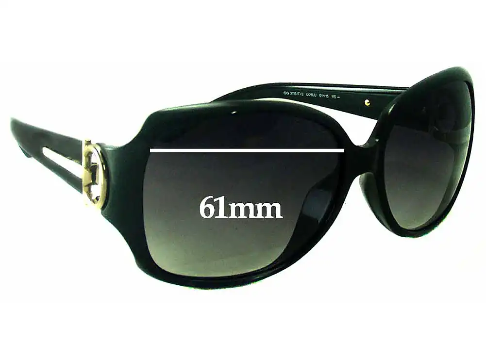Sunglass Fix Replacement Lenses for Gucci GG3115/F/S - 61mm Wide Sunglass Fix Replacement Lenses for Gucci GG3115/F/S - 61mm Wide