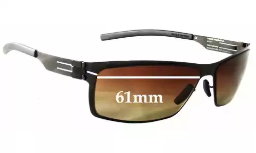 Sunglass Fix Replacement Lenses for IC! Berlin Wladimir - 61mm Wide IC! Berlin Wladimir Replacement Lenses 61mm wide