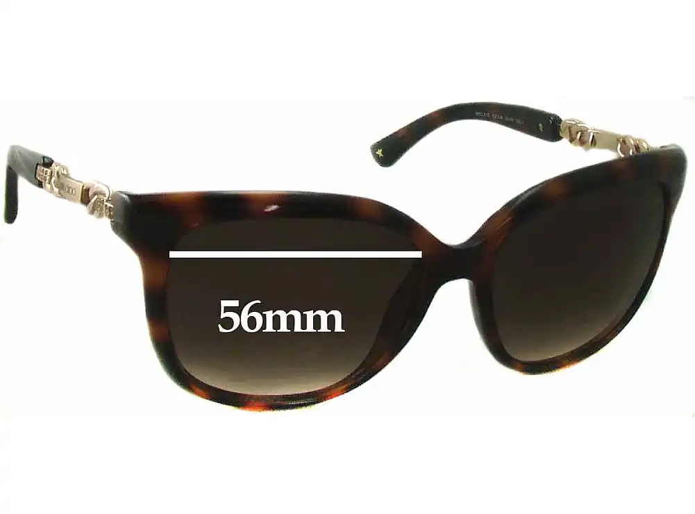 Sunglass Fix Replacement Lenses for Jimmy Choo Bella/S - 56mm Wide Sunglass Fix Replacement Lenses for Jimmy Choo Bella/S - 56mm Wide