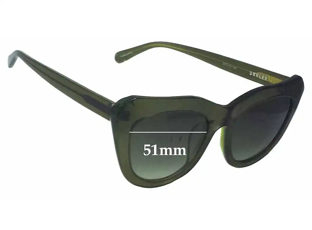 Sunglass Fix Replacement Lenses for Onkler Hepnurn - 51mm Wide Sunglass Fix Replacement Lenses for Onkler Hepnurn - 51mm Wide