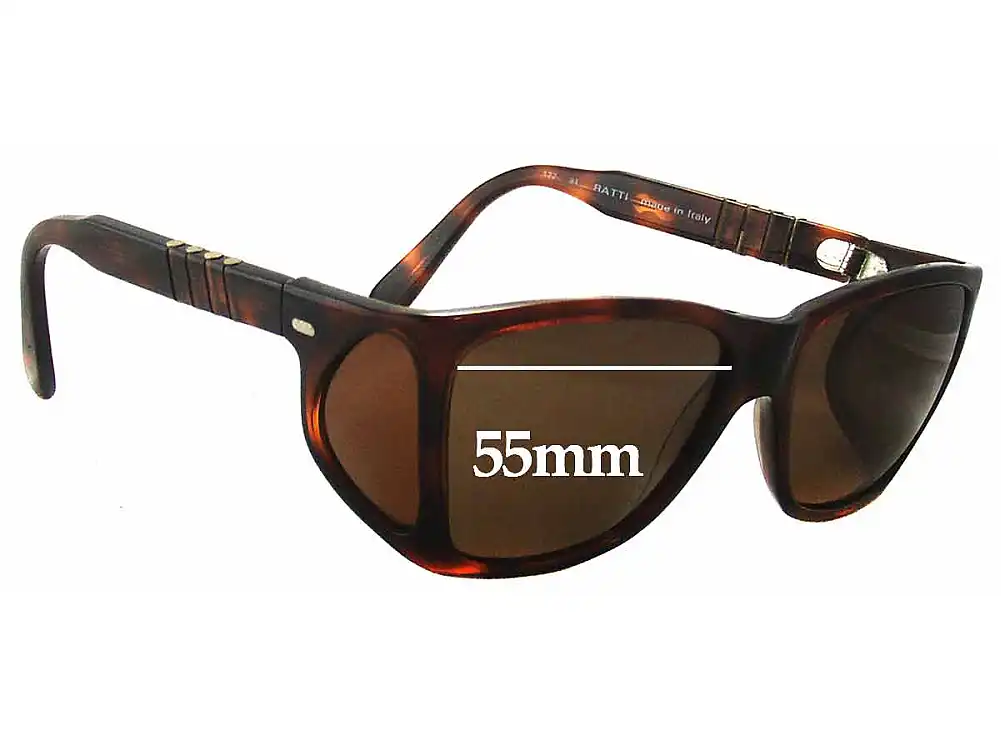 Sunglass Fix Replacement Lenses for Persol Ratti - 55mm Wide Sunglass Fix Replacement Lenses for Persol Ratti - 55mm Wide