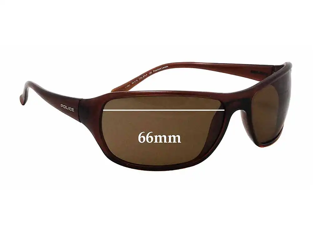 Sunglass Fix Replacement Lenses for Police S1669 - 66mm Wide Sunglass Fix Replacement Lenses for Police S1669 - 66mm Wide