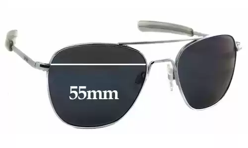 Sunglass Fix Replacement Lenses for Randolph Engineering RE USA - 55mm Wide Randolph Engineering RE USA Replacement Lenses 55mm wide