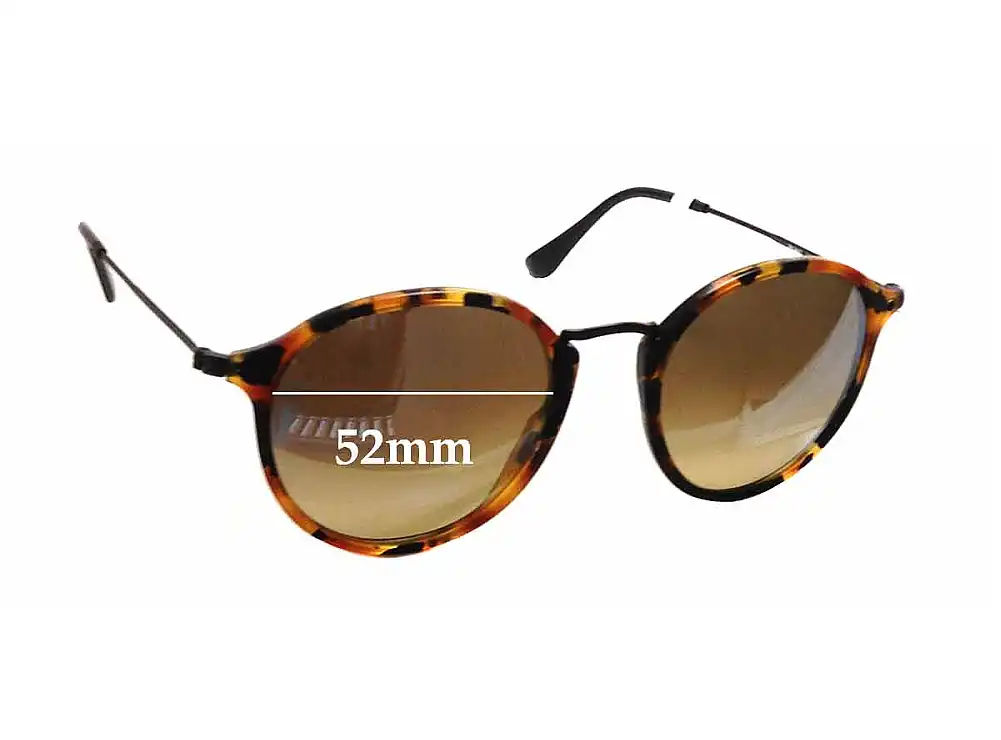 Sunglass Fix Replacement Lenses for Ray-Ban RB2447 Round Fleck - 52mm Wide Sunglass Fix Replacement Lenses for Ray-Ban RB2447 Round Fleck - 52mm Wide