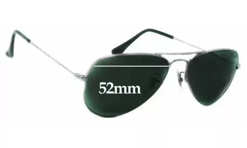 Sunglass Fix Replacement Lenses for Ray-Ban RB3044 W3100 Aviator Small Metal - 52mm Wide Ray-Ban RB3044 W3100 Aviator Small Metal Replacement Lenses 52mm wide