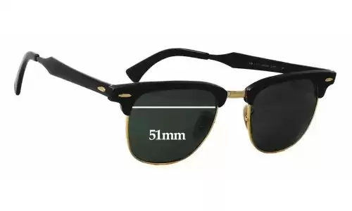 Sunglass Fix Replacement Lenses for Ray-Ban RB3507 Clubmaster - 51mm Wide Ray-Ban RB3507 Clubmaster Replacement Lenses 51mm wide