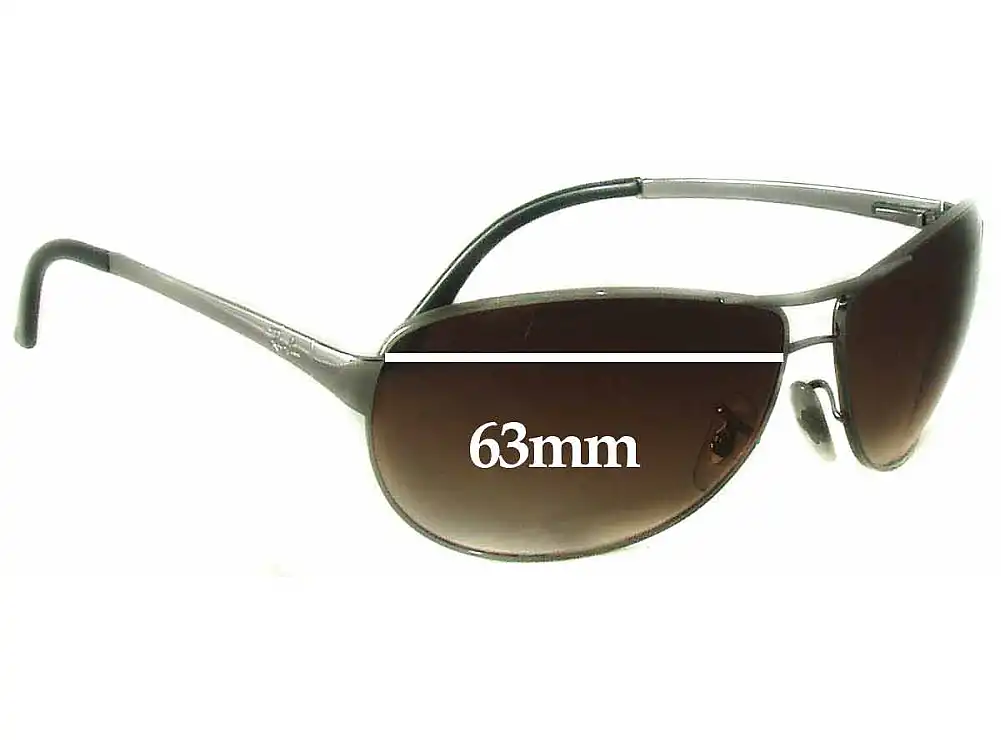Sunglass Fix Replacement Lenses for Ray-Ban RB3342 Warrior - 63mm Wide Sunglass Fix Replacement Lenses for Ray-Ban RB3342 Warrior - 63mm Wide