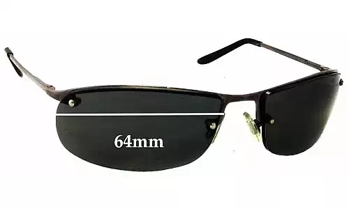 Sunglass Fix Replacement Lenses for Unbranded Unknown Rimless - 64mm Wide Sunglass Fix Replacement Lenses for Unbranded Unknown Rimless - 64mm Wide
