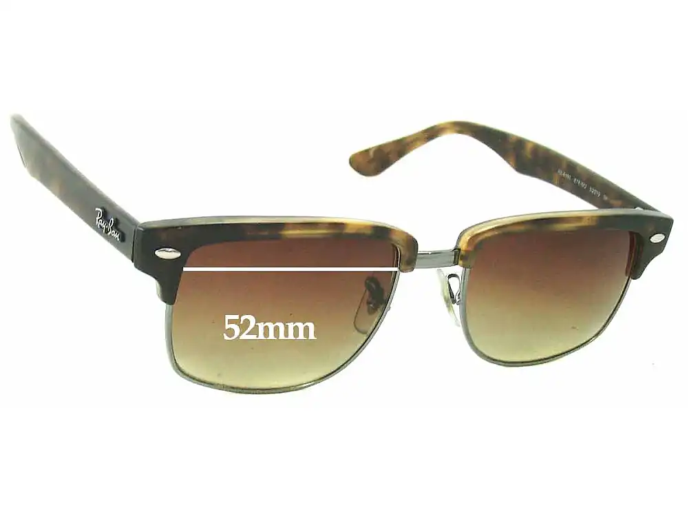 Sunglass Fix Replacement Lenses for Ray-Ban RB4190 Clubmaster Square - 52mm Wide Sunglass Fix Replacement Lenses for Ray-Ban RB4190 Clubmaster Square - 52mm Wide