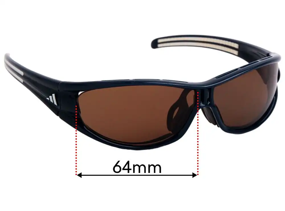 Sunglass Fix Replacement Lenses for Adidas A266 Evil Eye - 64mm Wide Sunglass Fix Replacement Lenses for Adidas A266 Evil Eye - 64mm Wide