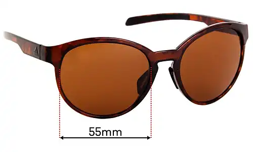 Sunglass Fix Replacement Lenses for Adidas AD31 Beyonder - 55mm Wide Adidas AD31 Beyonder Replacement Lenses 55mm wide