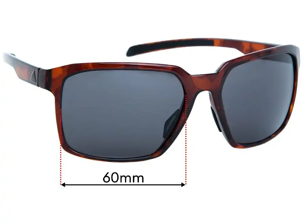 Sunglass Fix Replacement Lenses for Adidas AD44 Evolver - 60mm Wide Sunglass Fix Replacement Lenses for Adidas AD44 Evolver - 60mm Wide