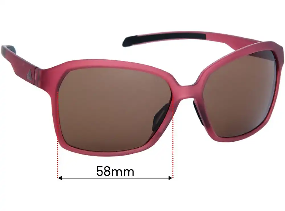 Sunglass Fix Replacement Lenses for Adidas AD45 Aspyr - 58mm Wide Sunglass Fix Replacement Lenses for Adidas AD45 Aspyr - 58mm Wide