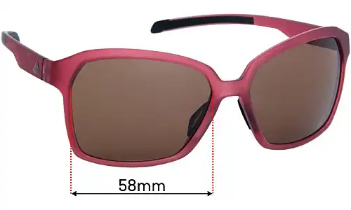 Sunglass Fix Replacement Lenses for Adidas AD45 Aspyr - 58mm Wide Adidas AD45 Aspyr Replacement Lenses 58mm wide