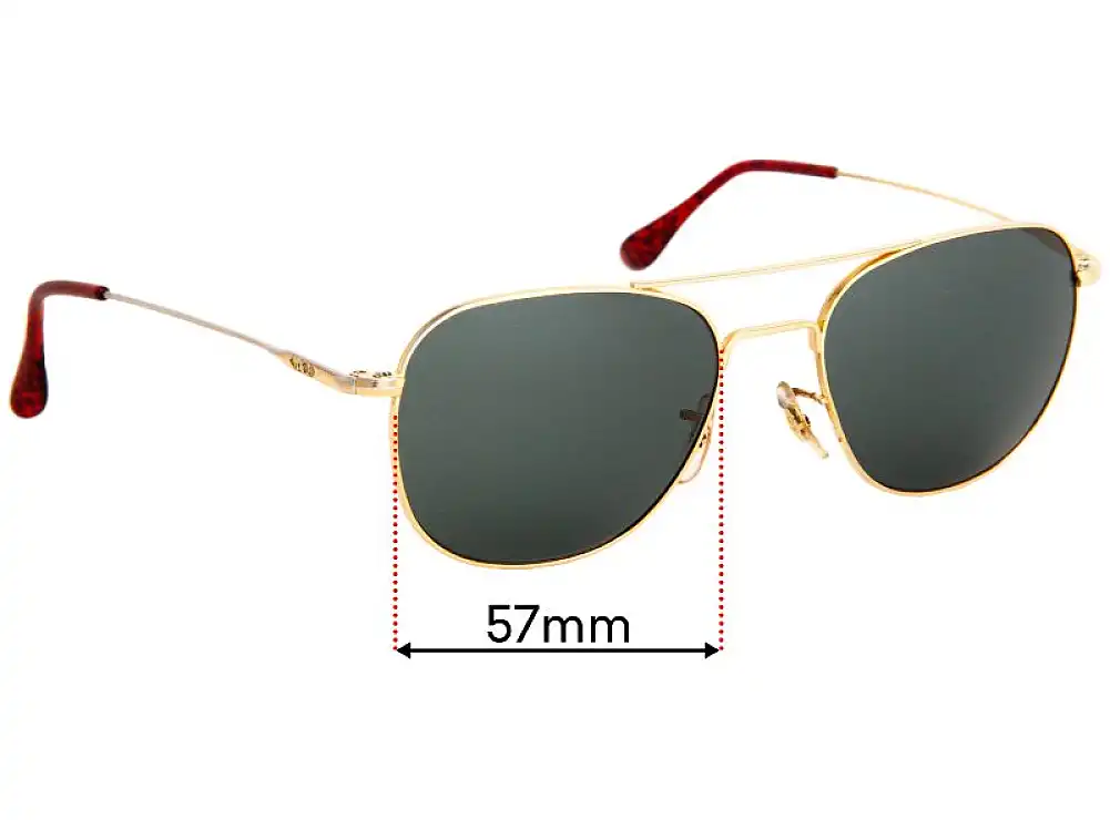 Sunglass Fix Replacement Lenses for American Optical Original Pilot - 57mm Wide Sunglass Fix Replacement Lenses for American Optical Original Pilot - 57mm Wide