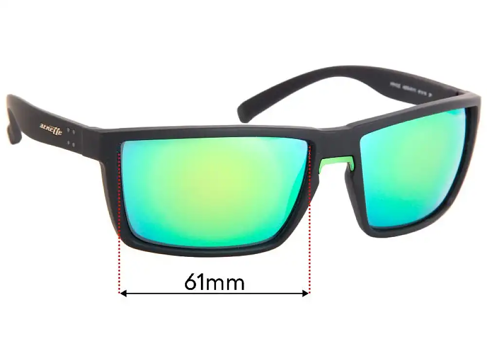 Sunglass Fix Replacement Lenses for Arnette Prydz 4253 - 61mm Wide Sunglass Fix Replacement Lenses for Arnette Prydz 4253 - 61mm Wide