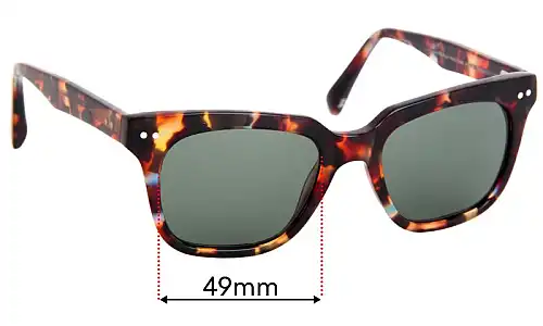 Sunglass Fix Replacement Lenses for Bailey Nelson Wallace - 49mm Wide Bailey Nelson Wallace Replacement Lenses 49mm wide