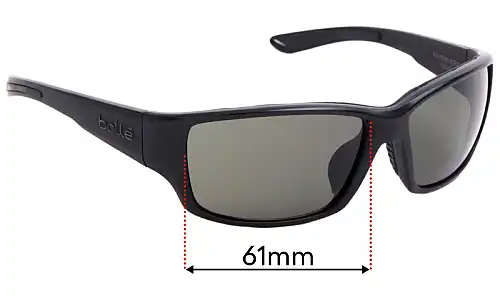 Sunglass Fix Replacement Lenses for Bolle Kayman - 61mm Wide Bolle Kayman Replacement Lenses 61mm wide