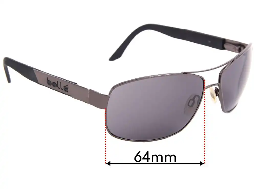 Sunglass Fix Replacement Lenses for Bolle Quantum - 64mm Wide Sunglass Fix Replacement Lenses for Bolle Quantum - 64mm Wide