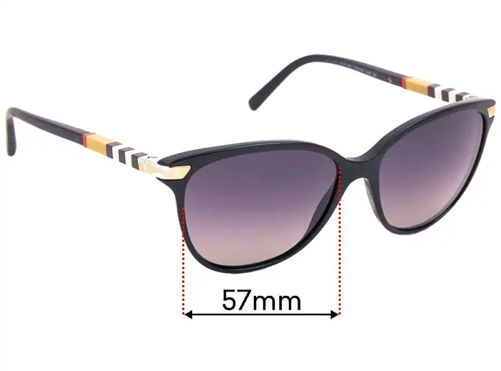 Sunglass Fix Replacement Lenses for Burberry B 4216 - 57mm Wide Sunglass Fix Replacement Lenses for Burberry B 4216 - 57mm Wide