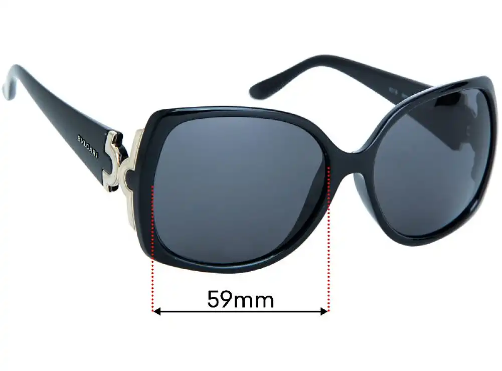 Sunglass Fix Replacement Lenses for Bvlgari 8078 - 59mm Wide Sunglass Fix Replacement Lenses for Bvlgari 8078 - 59mm Wide