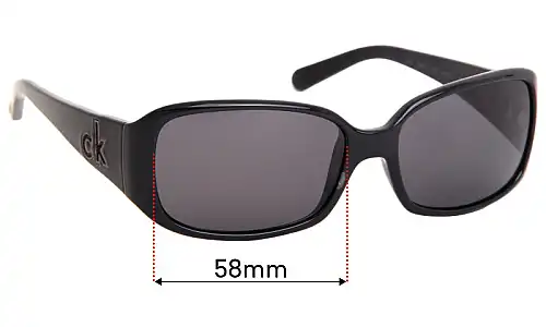 Sunglass Fix Replacement Lenses for Calvin Klein CK3065S - 58mm Wide Sunglass Fix Replacement Lenses for Calvin Klein CK3065S - 58mm Wide