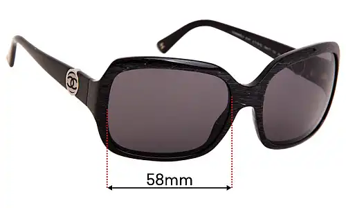 Sunglass Fix Replacement Lenses for Chanel 5147 - 58mm Wide Chanel 5147 Replacement Lenses 58mm wide