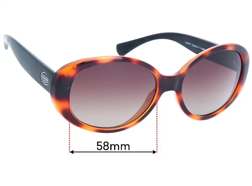 Sunglass Fix Replacement Lenses for Coach HC8079 Tracy - 58mm Wide Sunglass Fix Replacement Lenses for Coach HC8079 Tracy - 58mm Wide