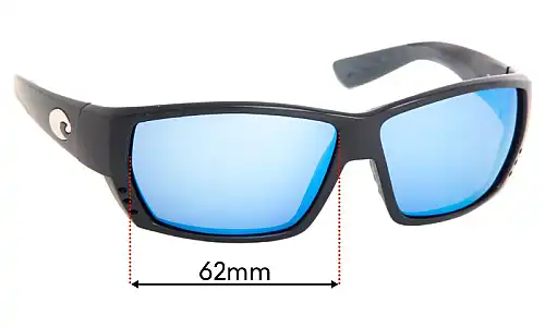 Costa Del Mar Tuna Alley Replacement Lenses 62mm Costa Del Mar Tuna Alley Replacement Sunglass Lenses - 62mm Wide