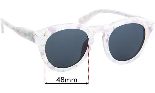 Sunglass Fix Replacement Lenses for Diff Eyewear Dime II - 48mm Wide Sunglass Fix Replacement Lenses for Diff Eyewear Dime II - 48mm Wide