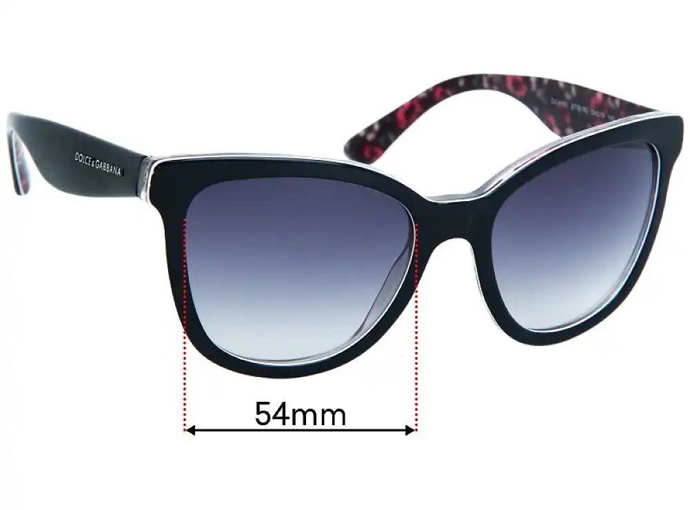Sunglass Fix Replacement Lenses for Dolce & Gabbana DG4190 - 54mm Wide Sunglass Fix Replacement Lenses for Dolce & Gabbana DG4190 - 54mm Wide