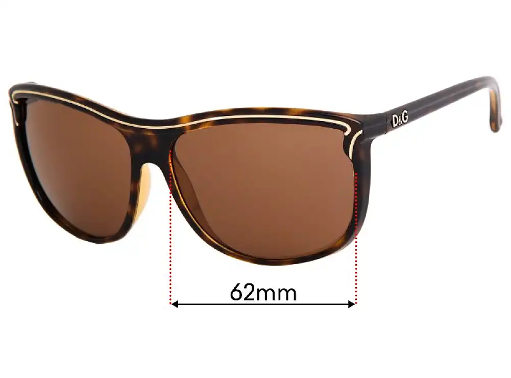Sunglass Fix Replacement Lenses for Dolce & Gabbana DG8059 - 62mm Wide Sunglass Fix Replacement Lenses for Dolce & Gabbana DG8059 - 62mm Wide