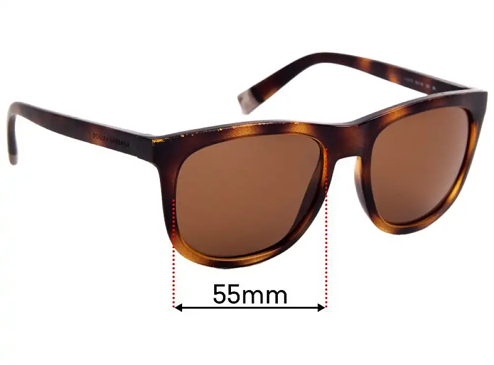 Sunglass Fix Replacement Lenses for Dolce & Gabbana DG6102 - 55mm Wide Sunglass Fix Replacement Lenses for Dolce & Gabbana DG6102 - 55mm Wide