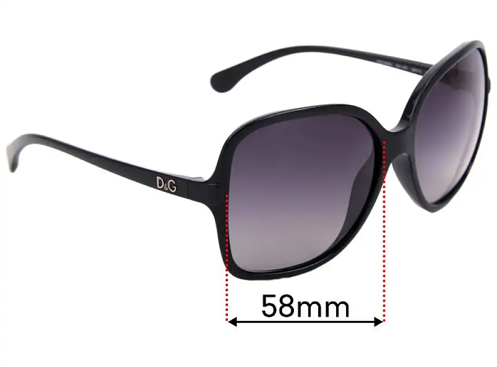 Sunglass Fix Replacement Lenses for Dolce & Gabbana DG8082 - 58mm Wide Sunglass Fix Replacement Lenses for Dolce & Gabbana DG8082 - 58mm Wide