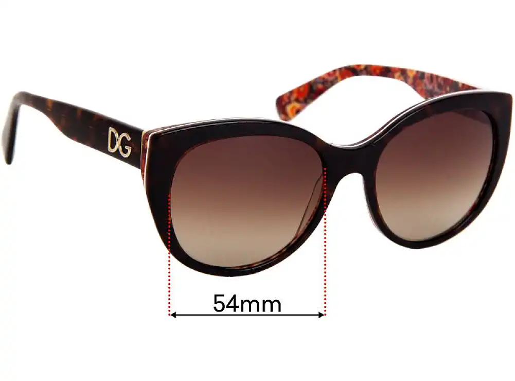 Sunglass Fix Replacement Lenses for Dolce & Gabbana DG4217 - 54mm Wide Sunglass Fix Replacement Lenses for Dolce & Gabbana DG4217 - 54mm Wide