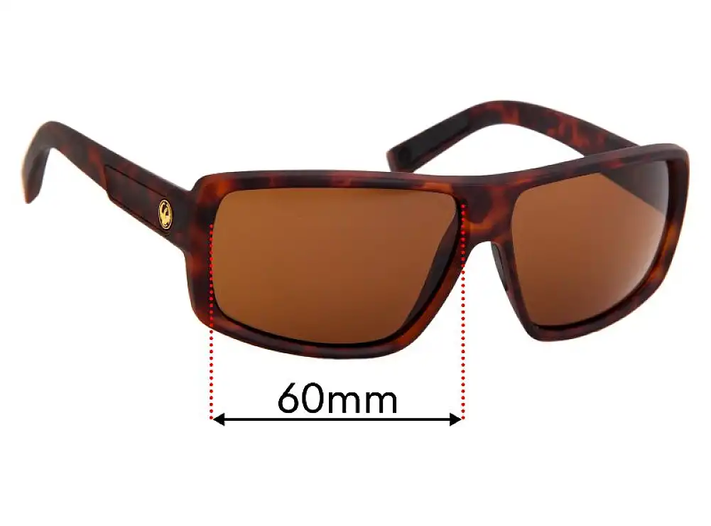 Sunglass Fix Replacement Lenses for Dragon Double Dos - 60mm Wide Sunglass Fix Replacement Lenses for Dragon Double Dos - 60mm Wide
