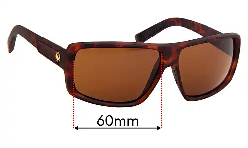 Sunglass Fix Replacement Lenses for Dragon Double Dos - 60mm Wide Sunglass Fix Replacement Lenses for Dragon Double Dos - 60mm Wide