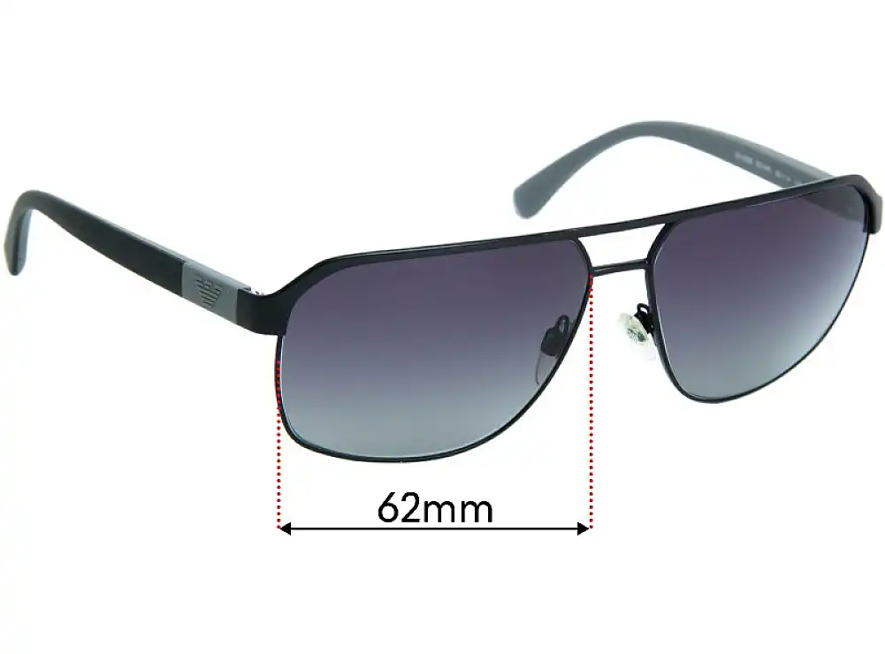 Sunglass Fix Replacement Lenses for Emporio Armani EA2039 - 62mm Wide Sunglass Fix Replacement Lenses for Emporio Armani EA2039 - 62mm Wide